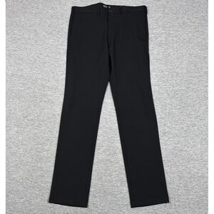 Baubax Pants Mens Size 34x32 Black Merino Wool Blend Straight Chino Travel